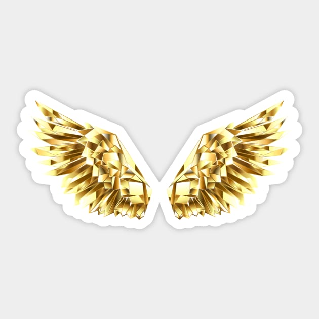 Gold Polygonal Wings Sticker by Blackmoon9